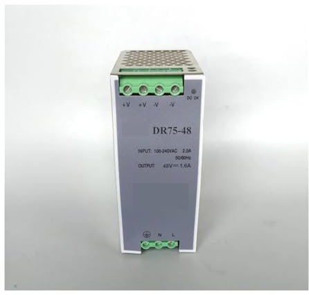 CAAUYXZW Fuente de alimentación conmutada de 75 W, 1,6 A, 48 V, CC, riel DIN, CA a CC