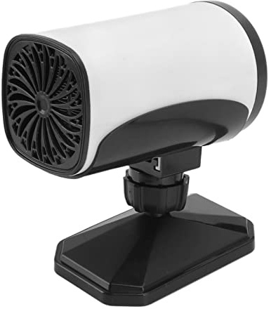 Generic Car Heater, Portable Windshield Defogger Defroster, Rotatable 2 Modes Car Heater Defroster, 12V 150W Plug in Automobile Windscreen Fan with Suction Holder for Outdoor Indoor Car (White)