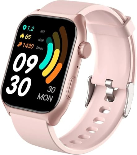 Montre connectée avec traqueur d'activité avec appels Bluetooth et plusieurs modes de sport – IP68 étanche à écran tactile pour les utilisateurs quotidiens et de fitness