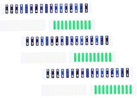 Artibetter Autocollants pour Notes de Kalimba 17 Tons en Papier Écologique 60 Pièces pour Débutants, Décoration D'autocollants D'échelle Musicale Facile à Poser, Accessoire Léger et Portable