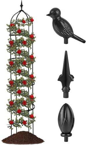 Treillis extérieur pour grimpantes,Cage de grimpe Tour à Hauteur réglable | Treillis Destiné Aux en Pot | pour extérieur, Patio, Cour, Balcon, intérieur, grimpantes, Cultures, légumes et Fleurs