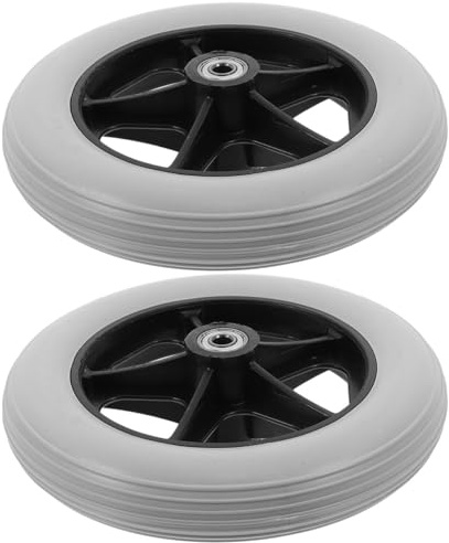 Toyvian 2 Pièces Roue Pivotante en Plastique 8mm pour Fauteuil Roulant et Chariot, Résistante à L'usure et Facile à Installer Usage Quotidien Fiable