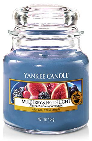 Yankee Candle Duftkerze im Glas (klein) | Mulberry & Fig Delight | Brenndauer bis zu 30 Stunden