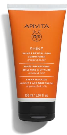 Apivita Glanz und revitalisierender Conditioner für alle Haartypen 150 ml - Conditioner mit Honig und Orange - spendet Feuchtigkeit, verleiht Glanz und Vitalität, schützt das Haar vor Styling-Schäden