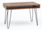 FineBuy Möbel zum Wohlfühlen Massiver Schreibtisch Harlem Sheesham Massiv Holz 110 x 60 x 76 cm mit Ablage, Computertisch Massivholz mit Metall Beinen, Design Holz PC Tisch