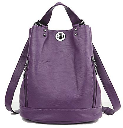 DokinReich Mode Damen Rucksack Klein Damentasche PU Leder Schultertasche Rucksacktasche Rucksäcke Frauen Rucksack 2 in 1 Multifunktionaler Rucksack