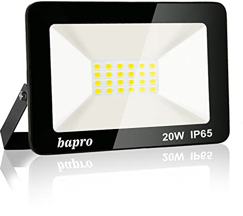 20W LED Foco Exterior, Proyector Foco Led Blanco Cálido 3000K Floodlight Brillo Alto IP65 Impermeable Exterior Iluminación para Jardín, Garaje, Fábrica [Clase de Eficiencia Energética A++]