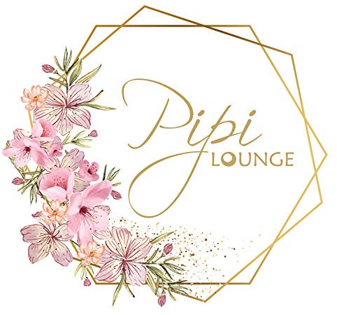 Wandaro Türaufkleber PIPI Lounge mit Blumenranke I Design 1 I Wandsticker Badezimmer selbstklebend WC Wandaufkleber Toilette Wandtattoo DL446-1