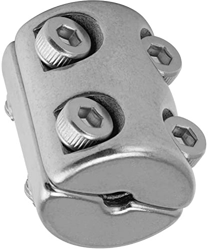 FASTON® Drahtseil Klemmring für Ø 6 mm aus Edelstahl A4 V4A (2 Stück) Kreuzklemme Drahtseilklemme Drahtseil-Klemmring Drahtseil Klemme Drahtseilklemmen Schwere Ausführung