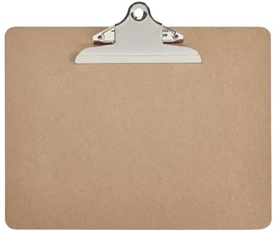 MAUL Porte Bloc A4 MAULclassic, Porte-Bloc en Bois avec Pince Nostalgique, Format Din A4 Paysage, avec Fixation pour Accrocher au Mur, pour le Bureau, la Cuisine et l'Atelier, Bois