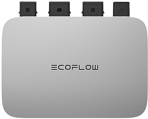 EcoFlow Mikrowechselrichter 800W, Intelligenter Solar-Wechselrichter WLAN für Balkonkraftwerk, PV-Wechselrichter für 2 Solarpanele/IP67/App/MPPT, 5011401011, EFPowerStreamMI-EU-800W