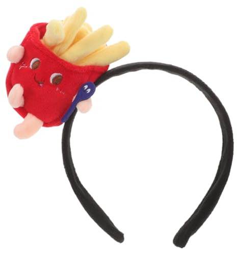 FOMIYES Bouton de tête de frites amusant de dessin animé Halloween Cosplay Chapeau de fête Hamburger Bandeaux pour femmes Chapeaux drôles Fous Chapeau de restauration rapide Chapeaux de costume de