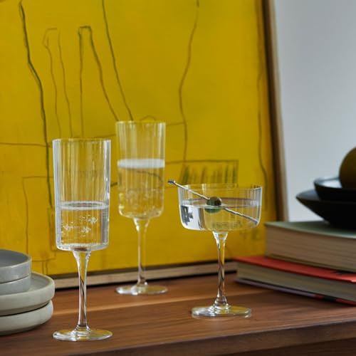 LSA International LSA Gio Line Champagne Flute 210ml, Set of 4