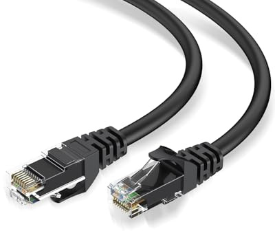 LinkNexa Cat 6 Ethernet Cable 16ft, High Speed 10Gbps Network Cable, UTP 24AWG Flexible RJ45 LAN Internet Cable for Computer, Router, Modem, PS4/5, Xbox, Gaming, Black