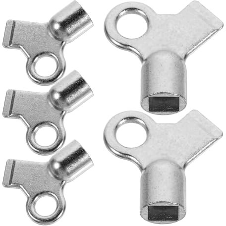 NIYANGLE 5pcs Radiator Valve Keys Radiator Exhaust Valve Keys Small Keys Radiator Accessories (Square Hole)