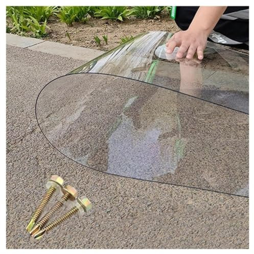 Rygcrud Polycarbonat-Dachplatte, Klar Kunststoffplatten - Vordachabdeckungen Für Außen Gewächshaus Schuppen Verkleidung, Glas-Ersatz, Leichtes Schneiden (Farbe : 3mm, Größe : 2.6x13.1ft)