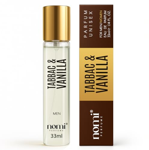 Nomi Perfume für Herren, 33 ml, (TABBAC & VANILLA) Eau de Parfum mit 20% Duftölen, Intensiver Duft für den modernen Mann