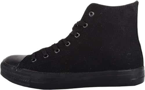 Zapatillas de lona para hombre con cordones y caña alta