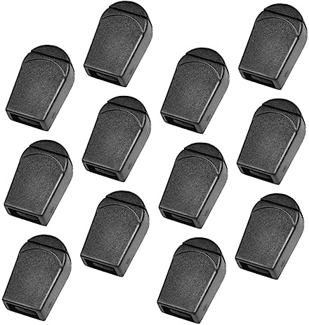 Tofficu 40 Piezas de Clip de Cuerda de Plástico Negro Hebilla Resistente y Anticorrosiva para Suministros de Impermeables en Proyectos de Manualidades