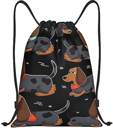 Tunnelzug Gymsack Ich Liebe Meinen Hund Dackel Druck Gymnastikbeutel Mädchen Schuhbeutel Faltbar Personalisierter Turnbeutel, Für Reisen, Schwimmen, 36x42cm