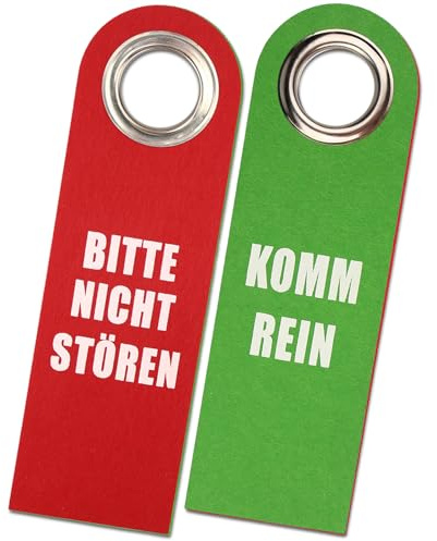 2 Stück Rot + Grün Schilder, Bitte Nicht Stören, Komm rein | Türschild personalisiert, nicht stören Türschild aus Filz, für Wartezimmer Besprechungsräume Raumstatus Raumschild