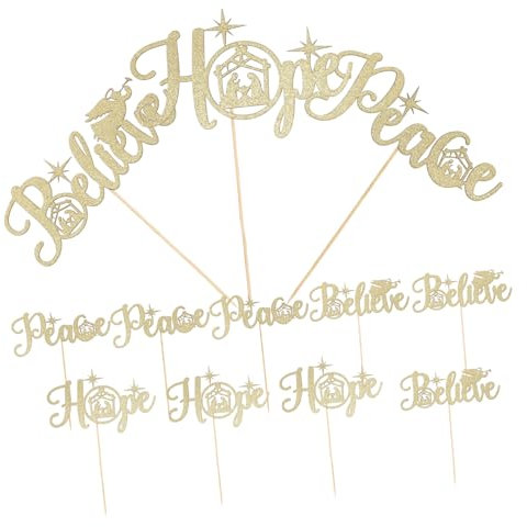 Ciieeo 2 Sätze Weihnachtskarte Hochzeitstorte Topper Frohe Feiertage Cake Topper Weihnachten Christmas Cake Decoration Papierspieße Für Kuchen Dessert- 300 G Staubpapier 12 Stück * 2