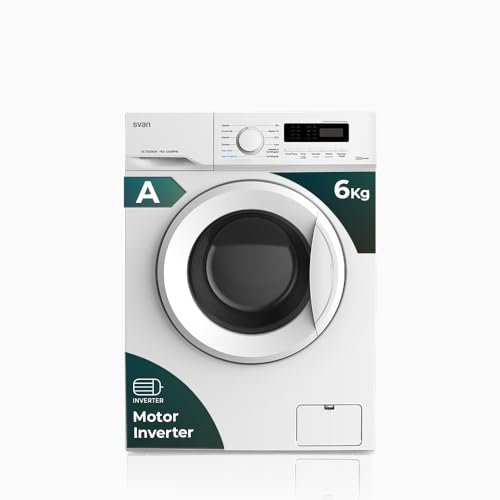 Svan Lavadora 7Kg Carga Frontal Blanco SL7202AIDV. 1600W, 1200rpm, Motor Inverter, 12 Programas, Función Stop&Go, Clase de Eficiencia Energética A