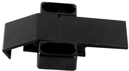 LUOFENG Türschloss aus Aluminiumlegierung, schwarz, Türschnalle, Verteilerkasten, Türschloss, Rahmen, Befestigungszubehör, einfach zu installieren