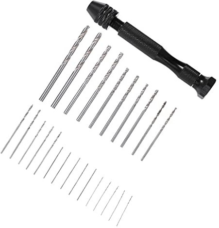 Uonlytech Pin Vise Handbohrmaschine Bohrer Set Mit Dreh Werkzeugen Für Diy Projekte Langlebiges Hand Bohrer Set Für Holz Kunststoff Und Modellbau