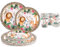 JUQG 110 Pcs Vaisselle pour Fêtes D'anniversaire D'enfants, Assiettes, Pailles, Gobelets en Papier, Décorations D'anniversaire pour Garçons et Filles（10 personnes）