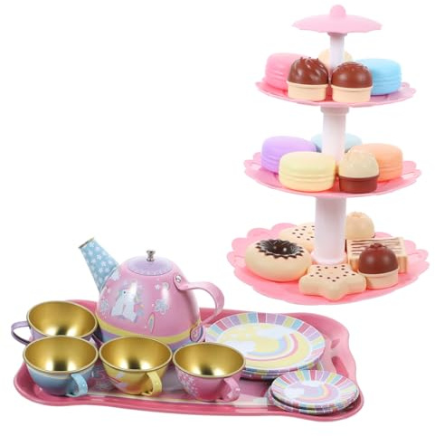 INOOMP Tè Giocattolo Per Ragazzo Accessori Da Cucina Per Simulazioni Di Case Set Da Tè Per Giochi Di Finzione Decorazioni Per Feste Materiali Sicuri in