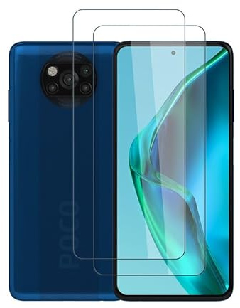[2 unidades] para cristal blindado Xiaomi Poco X3, protector de pantalla compatible con el Xiaomi Poco X3 Pro, ultraresistente, fácil de usar, protector de pantalla Xiaomi Poco X3/X3 Pro/X3 NFC