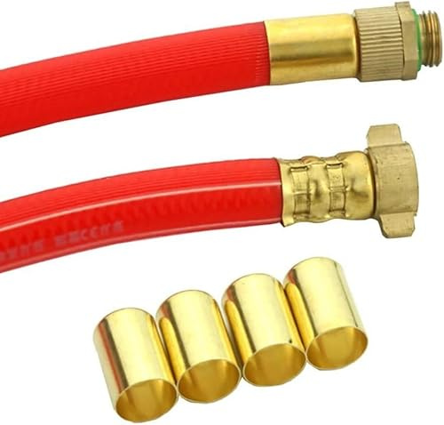 TNGYTY Brass Compression Sleeves for Pipe Joining - 50Pcs 11.5MM to 16MM Ferrule Connectors for Spray Hose and Rubber Tubes(15mm)