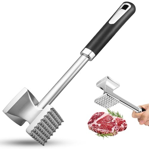 AYUMAL Fleischhammer Fleischklopfer aus Aluminium 27cm schnitzelklopfer