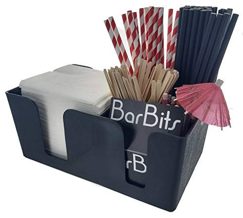 BarBits BarBits - Accessori per Bar, Contenitore per Tovaglioli da Cocktail, Colore: Nero