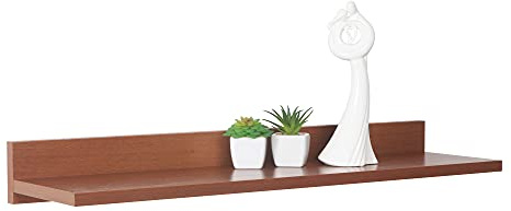 RICOO Wandregal 69 x 8 x 19 Braun Rustikal Eiche Spanplatte aus Holz Hängereral WM055-ER Regal Wand Bücherregal Bilderregal Fotoregal Küchenregal Hängend Wandboard Regalbrett Schweberegal