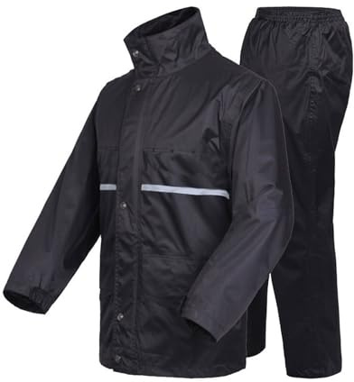 Susy Shop Tuta antipioggia completo pioggia impermeabile moto scooter bici Antivento con cappuccio in varie taglie (Taglia M)