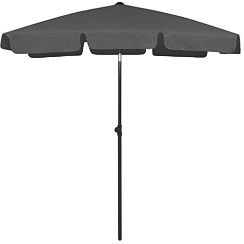 SKM Parasol de Plage Anthracite 180x120 cm