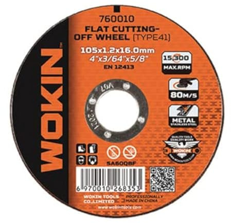cf. 50 DISCO ABRASIVO TAGLIO FERRO PIANO 760 WOKIN MM 115X22,2 H.MM 1 760011