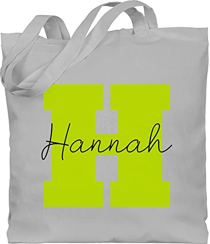 Geschenk mit Namen personalisiert by Shirtracer - Baumwolltasche - Buchstabe mit Name - Geschenk mit Namen Persönliches personalisiertes Custom Gift Namen bedrucken Initialen Anfangsbuchstabe Namens