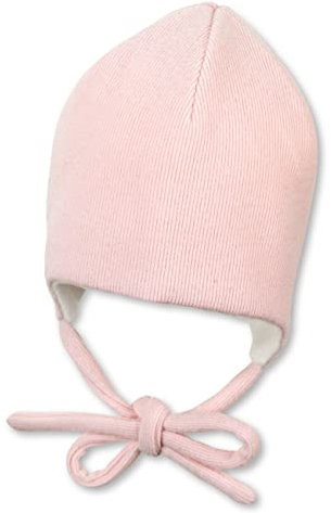 Sterntaler Baby - Mädchen Mütze Baby Beanie Mütze Rippenoptik, Rosa, 43
