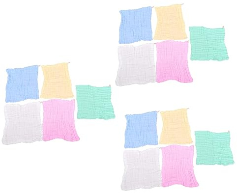 Toyvian 15 Piezas Toalla De Cuerpo Infantil Toalla Cuadrada para Niños Paño Facial Suave para Niños Toalla De Baño para Recién Nacido Toalla Cuadrada Bebe Bebé Toallitas Húmedas Natural