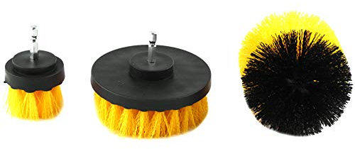 Wlauqueta 3pcs Electric Impact Brush Tile Grout Cleaning Scrubber Bath Cleaner Combo Tool for Tools