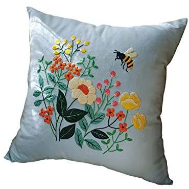Kit de housses de coussin à broder au point de croix pour débutants, style B