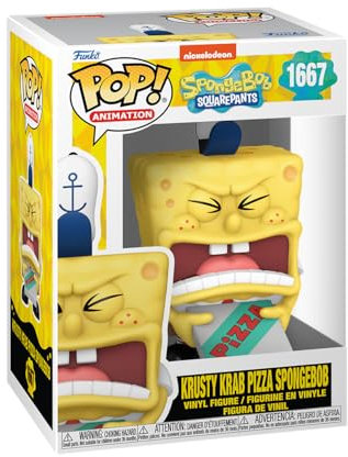 Funko Pop! TV: Spongebob Squarepants 25th - Spongebob mit Pizza - Vinyl-Sammelfigur - Geschenkidee - Offizielle Handelswaren - Spielzeug Für Kinder und Erwachsene - TV Fans - Modellfigur Für Sammler