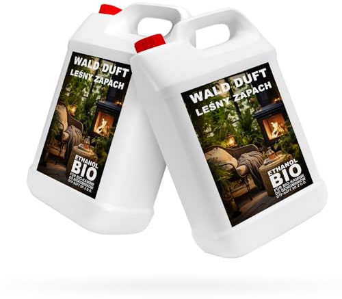 2X5 Liter Bioethanol Premium 100% fürAlkohol für Kamin (WALDGERUCH, 10L)