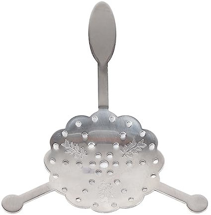 Cuchara de absenta, cuchara retro de absenta, de acero inoxidable, diseño único, bar de cóctel, vaso de cristal, filtro para beber, cuchara de ajenjo (cuchara de ciruela y absenta)