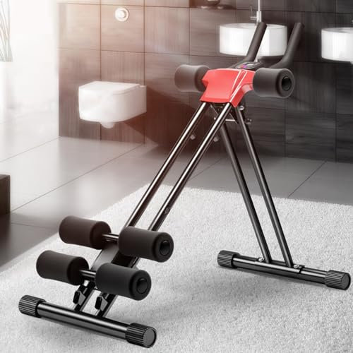 Kripyery Bauchmuskeltrainingsgerät, verstellbare Maschine, Rumpf- und Bauchtrainer, Maschinenrollengerät für das Krafttraining zu Hause, Körperformung, faltbarer Taillentrainer, geeignet für Anf