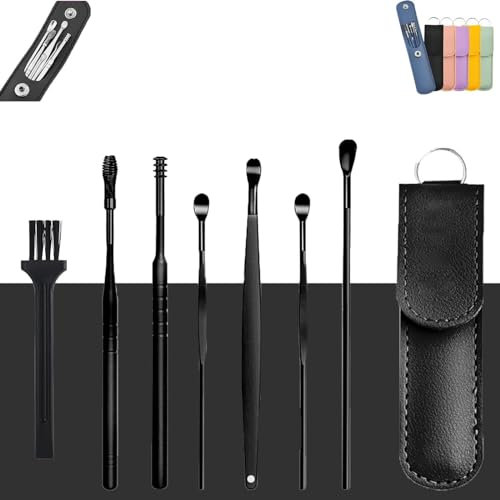 Pleteffect Ear - The Most Professional Ear Cleaning Master In 2024—EarWax Cleaner Tool Set, Ear Cleaner Earwax Removal Kit (1 Set,Black)