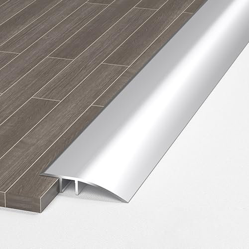 Raouoae Höhenausgleichsprofil Für Bodenbeläge 90CM*3 Übergangsprofil Höhenausgleich 0.8-3.5CM Für Saubere Übergänge Zwischen Laminat Und Fliesen(Silber,Breite: 4.2 cm)